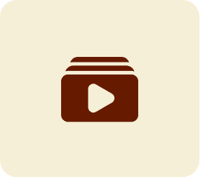 Dark-themed video player symbol